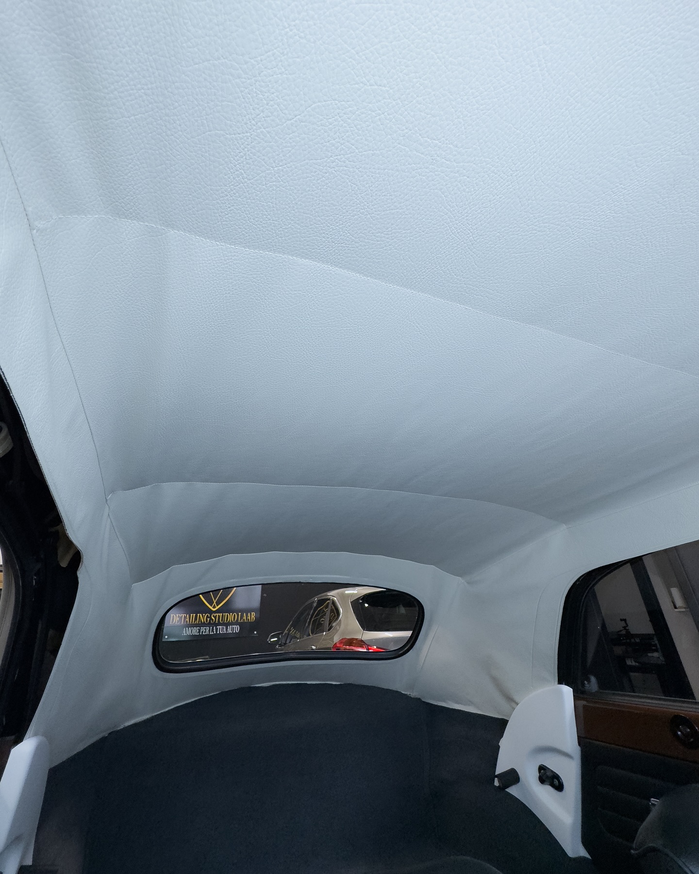 Dopo: cielo interno rifatto in modo uniforme